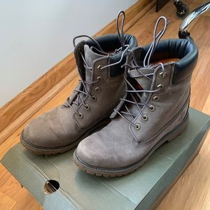 Gray Timberland Boots